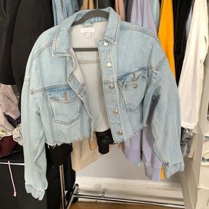 Topshop cropped denim jacket